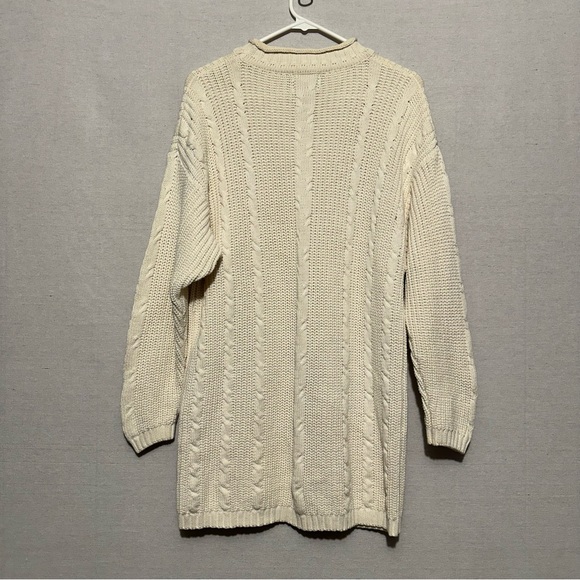 Woolrich Oversized Cable Knit Long Sweater - size M - Picture 2 of 3